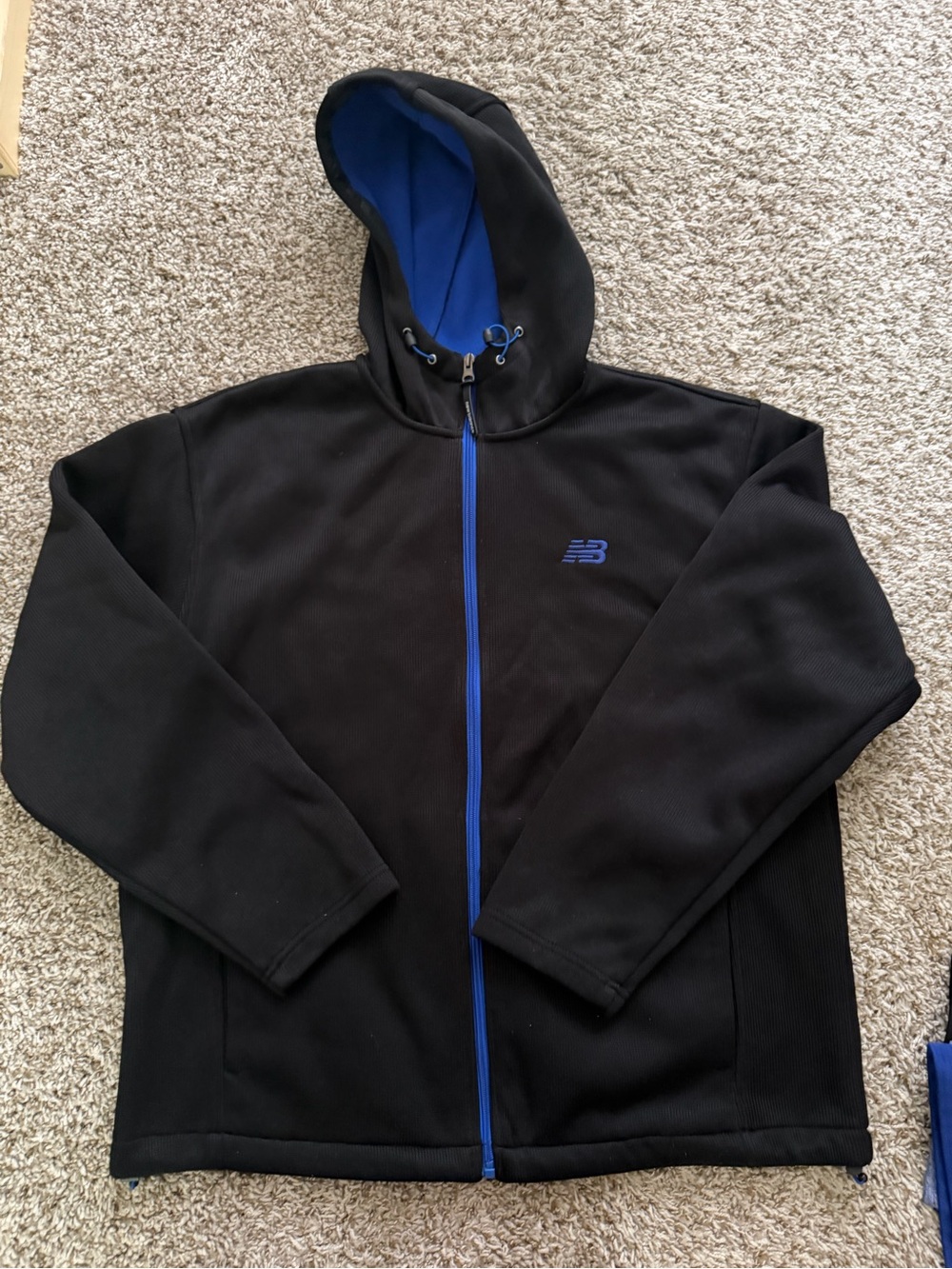 New Balance Men’s Black & Blue Zip Hoodie